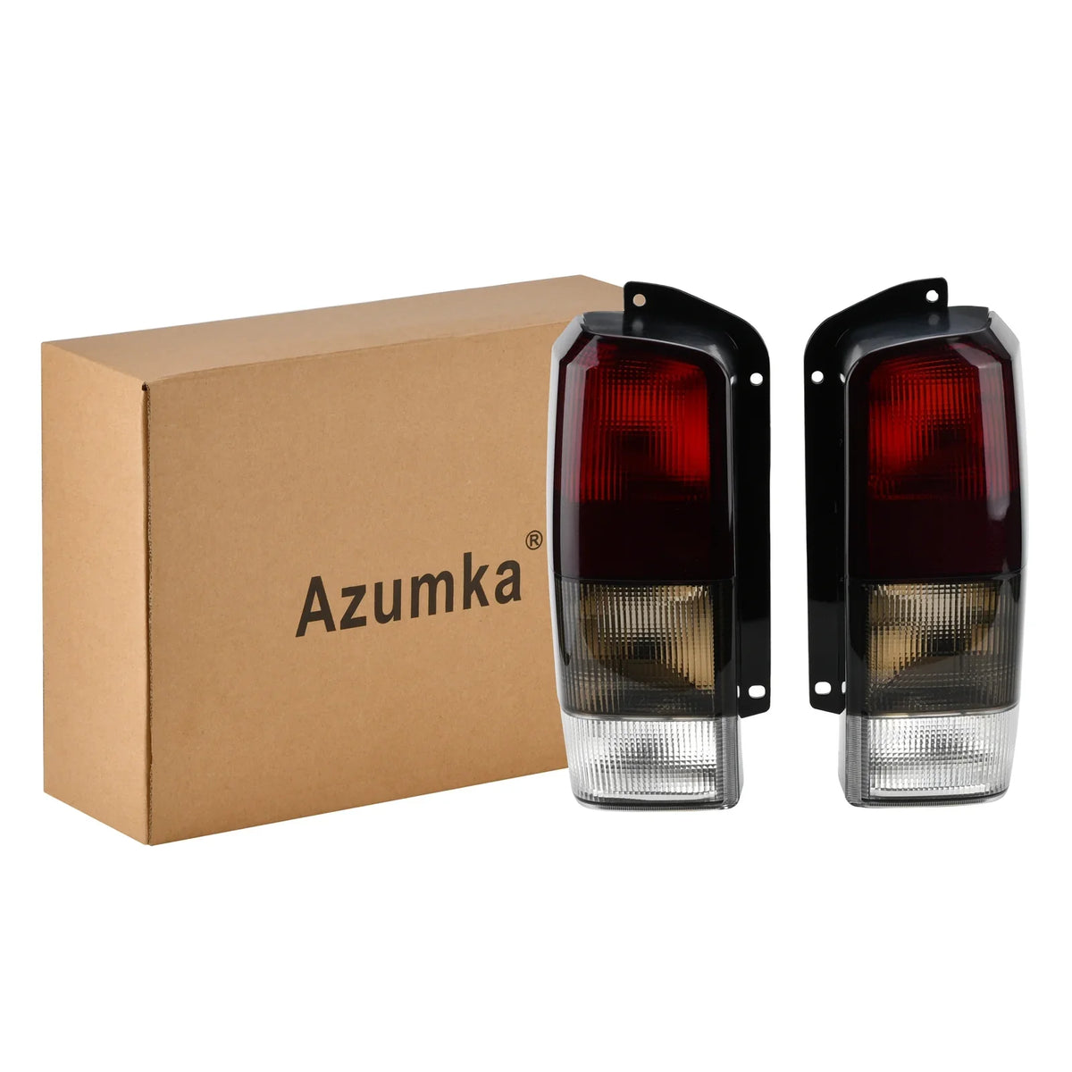 XJ Lamps Lights Smoke Jeep with Tail Cherokee Red/black + XJ Right)Compatible Fits 1997-2001 for Set(Left Tail 97-01 Rear Lens