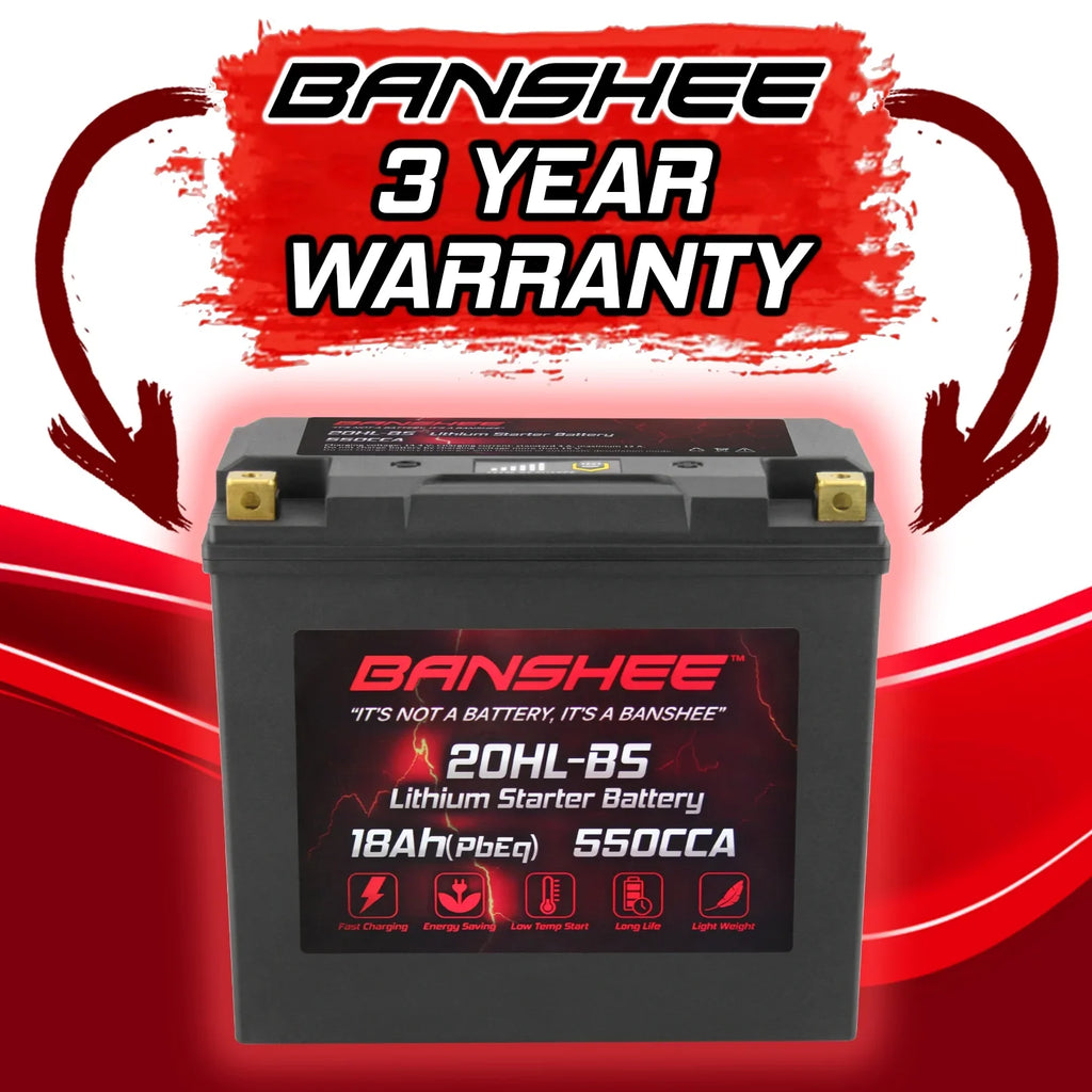 2002 American Iron with LiFePO4 Banshee Battery 2001 Compatible to Motorsports Ranger YTX20L-BS Horse