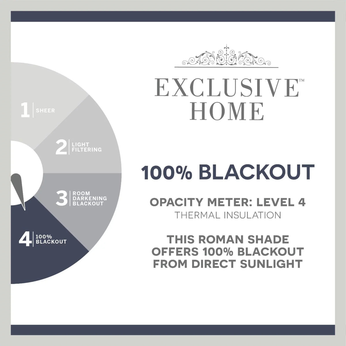 Blackout Roman Blue Esme Exclusive Slate Total Shade, Home 34"x64",