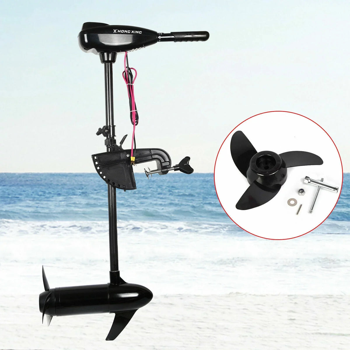 1.6HP CNCEST Heavy Duty Motor 1152WE Boat Boat Motor Outboard lectric Trolling Engine