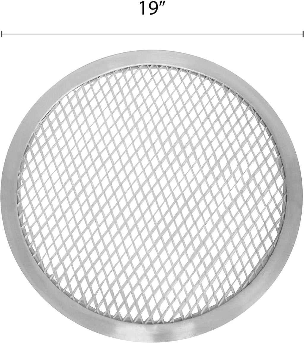 TrueCraftware- 19” Round for Pan Tray Screen Pizza Baking Tray Aluminum Pizzeria Home Screen Round of Set Restaurants Bakeware Pizza 2 Kitchen Rim- Seamless Baking Pizza &