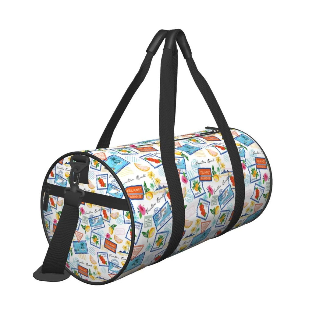 Coaee Bag Gym Compartment Waterproof Travel Luggage Summer Cylinder Large and Stamp Sports Bag with Bag Capacity Pocket