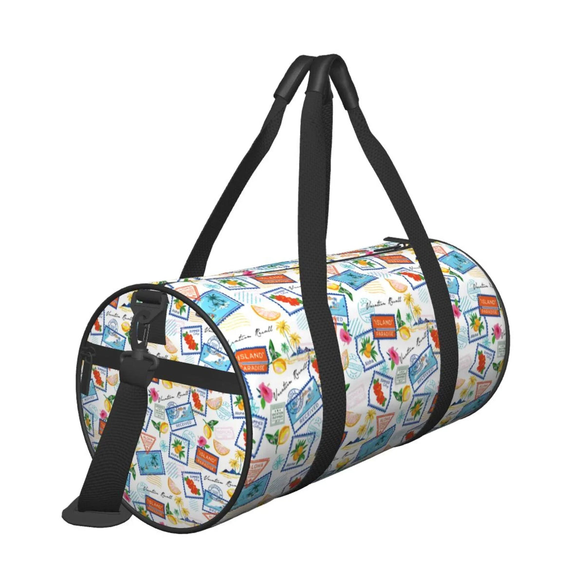 Coaee Bag Gym Compartment Waterproof Travel Luggage Summer Cylinder Large and Stamp Sports Bag with Bag Capacity Pocket