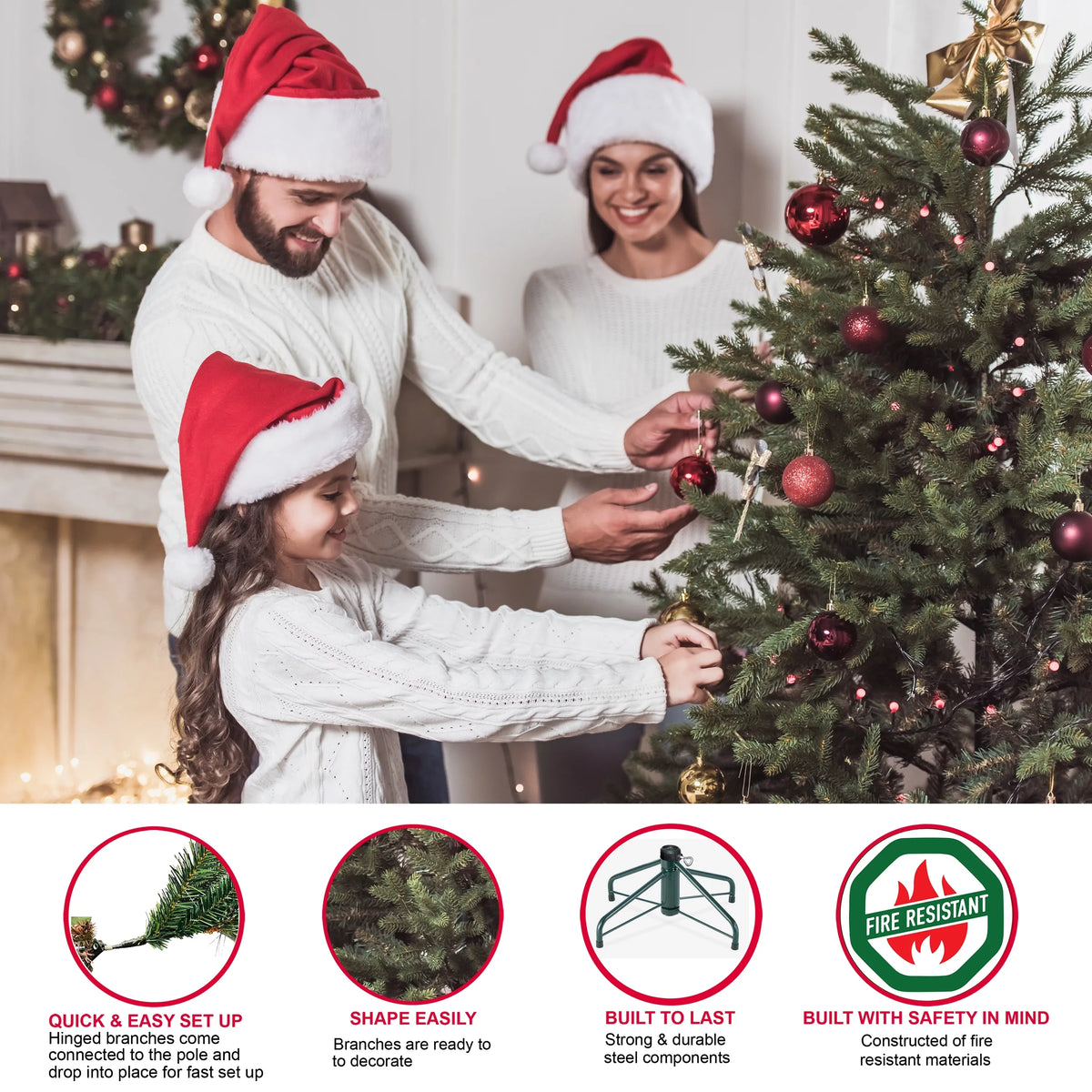 ft. Slim Lights UL Fraser Pre-lit Tree Clear Christmas 9 Artificial listed Fir 800