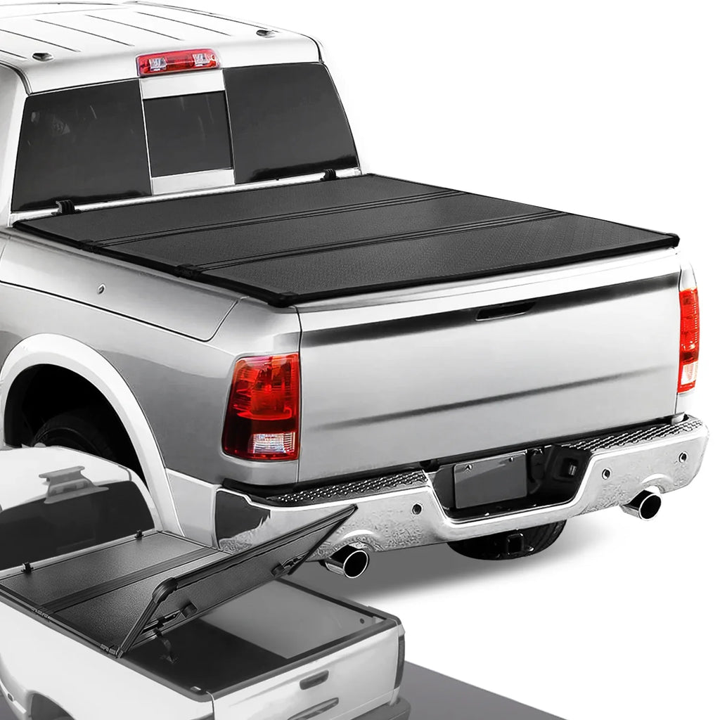 to Solid Bed / 1500 Cover For 3500 Motoring DNA 2009 TTC-HARD-028 Short Tonneau 6.5Ft Fleetside Ram Hard 2022 Truck Tri -Fold