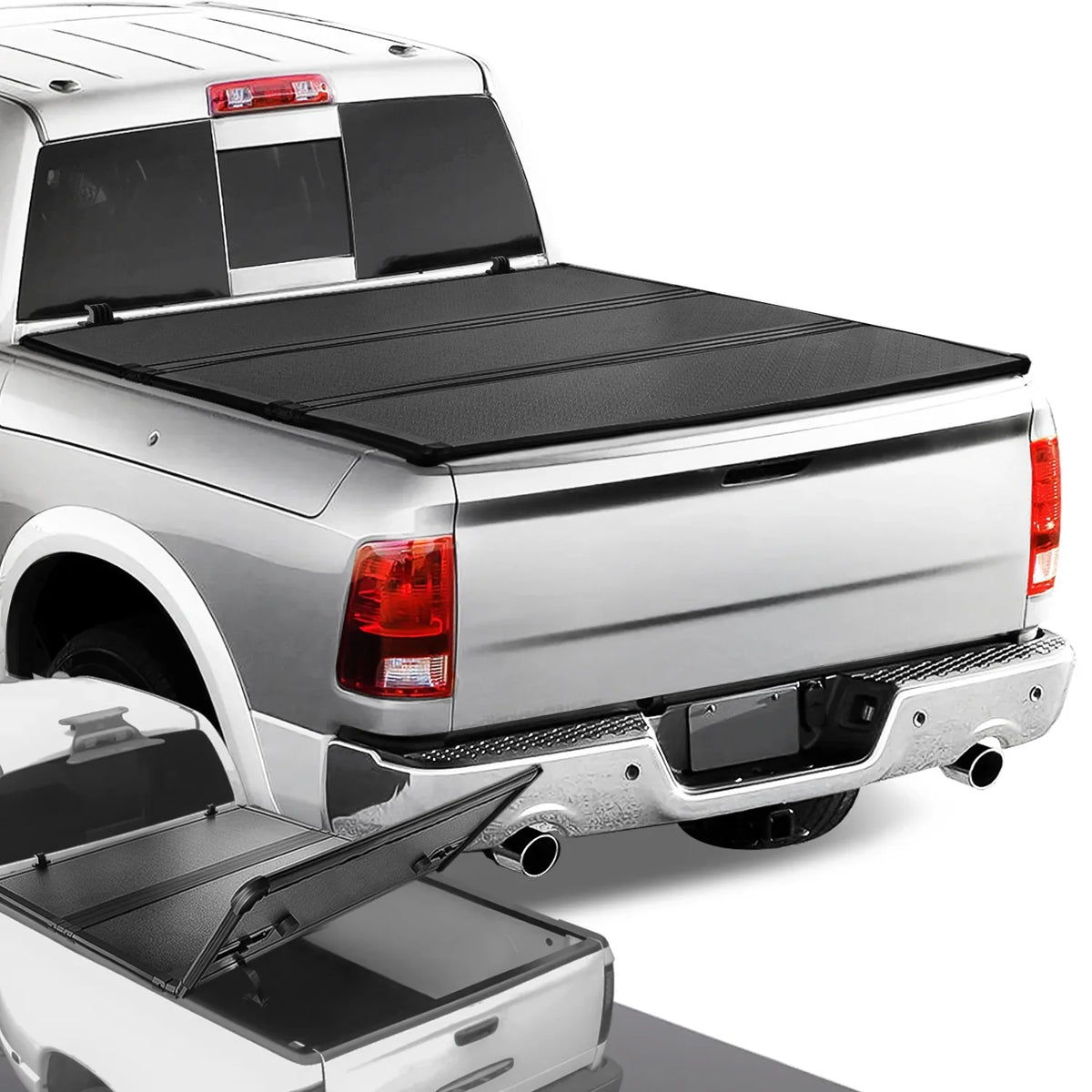 to Solid Bed / 1500 Cover For 3500 Motoring DNA 2009 TTC-HARD-028 Short Tonneau 6.5Ft Fleetside Ram Hard 2022 Truck Tri -Fold