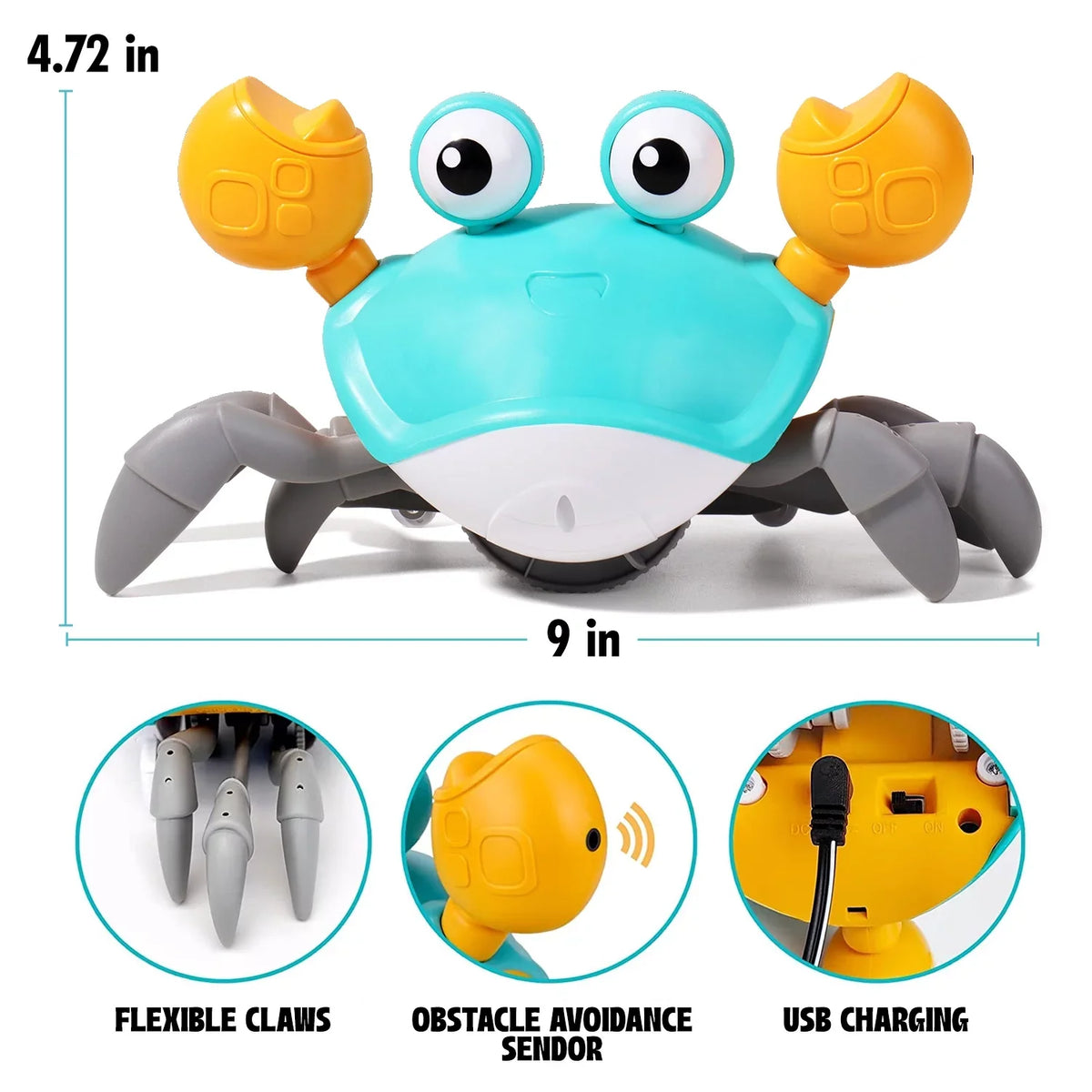 Birthday Learning & 36 12 Crawling Ideal - 6 Colorful Old Christmas 7 And Toys Toddlers For 3 8 5 10 Baby 9 & Months Crab Sophron Gift Crawl Infant 11 Kids Walking 4