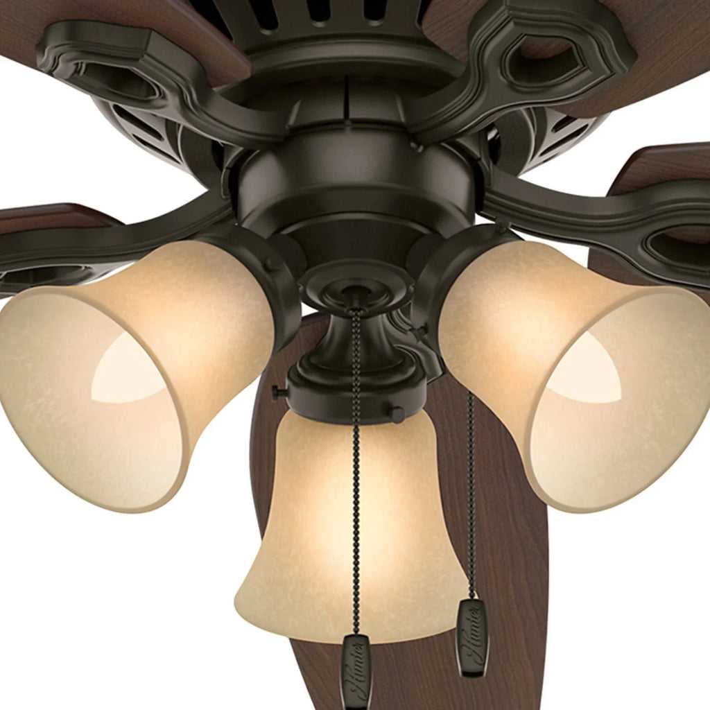 Pull Profile Snow Fan Fan 52" White Company Hunter w/ Ceiling Chain, Builder Low