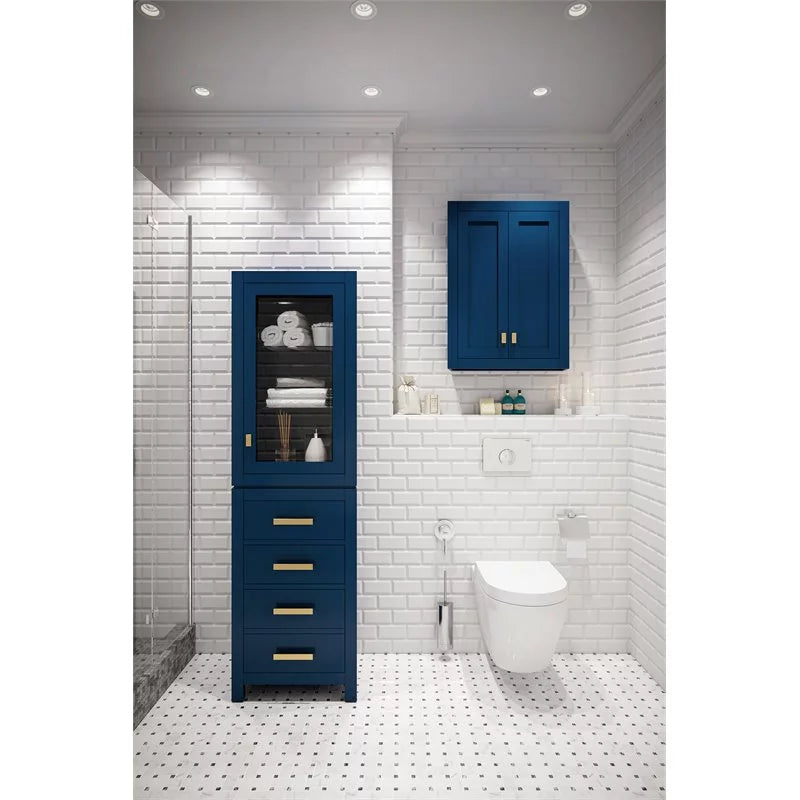 Medicine Water 33" Cabinet Madison Solid Hardwood in Creation Blue/Chrome