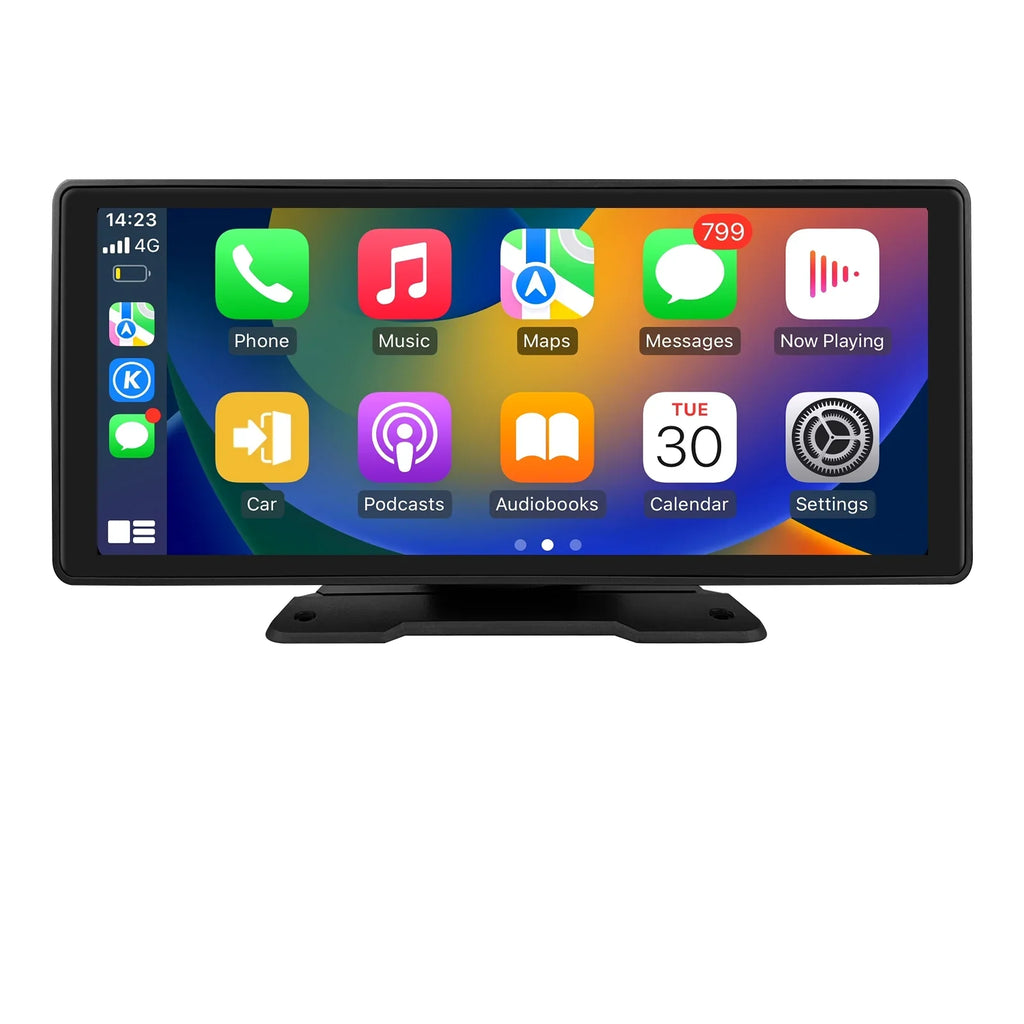 Apple Radio Unit Touchscreen Bluetooth 10.26" Auto Head Navigation Adjustable Mirror Link GPS FM Car Stereo Player 360° Carplay Android