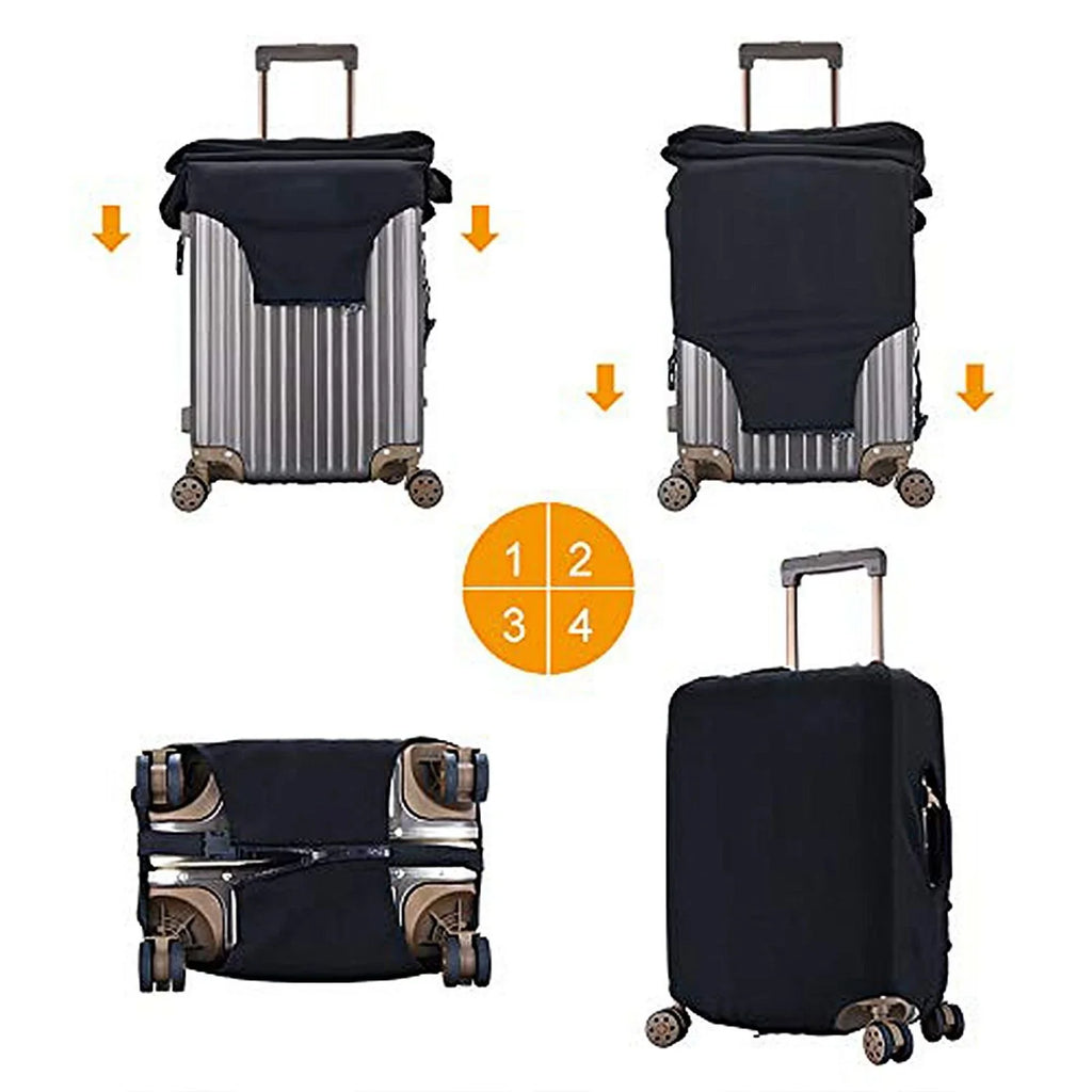 Suitcase Suitcase And Protector- Cover Luggage Kll Flower Bees Cover