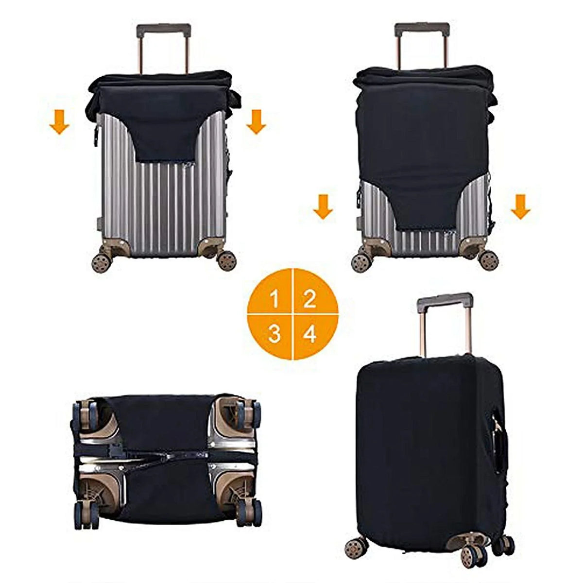 Suitcase Suitcase And Protector- Cover Luggage Kll Flower Bees Cover