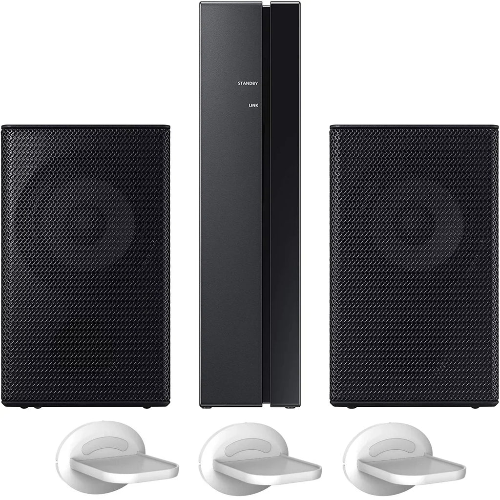 Wireless of Shelf Kit Pack Soundbar Wall Samsung SWA-9100S Rear Expansion Stands 3 Theater Surround Bundle Deco Home Sound Speaker Mount 2.0ch SWA-9100S/ZA for Gear with