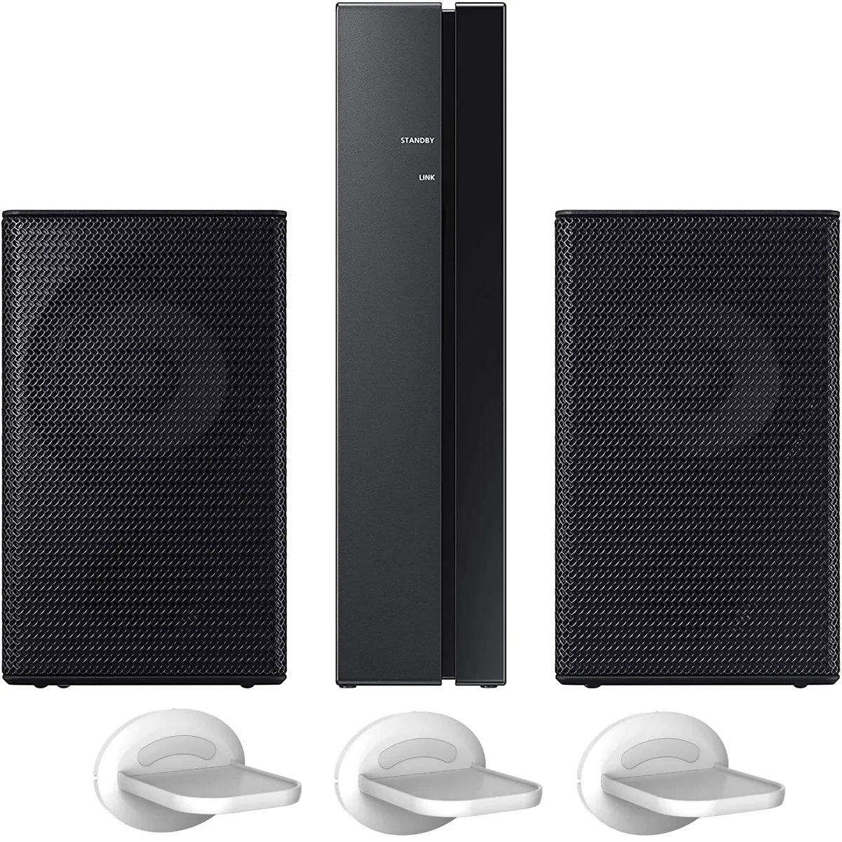 Wireless of Shelf Kit Pack Soundbar Wall Samsung SWA-9100S Rear Expansion Stands 3 Theater Surround Bundle Deco Home Sound Speaker Mount 2.0ch SWA-9100S/ZA for Gear with