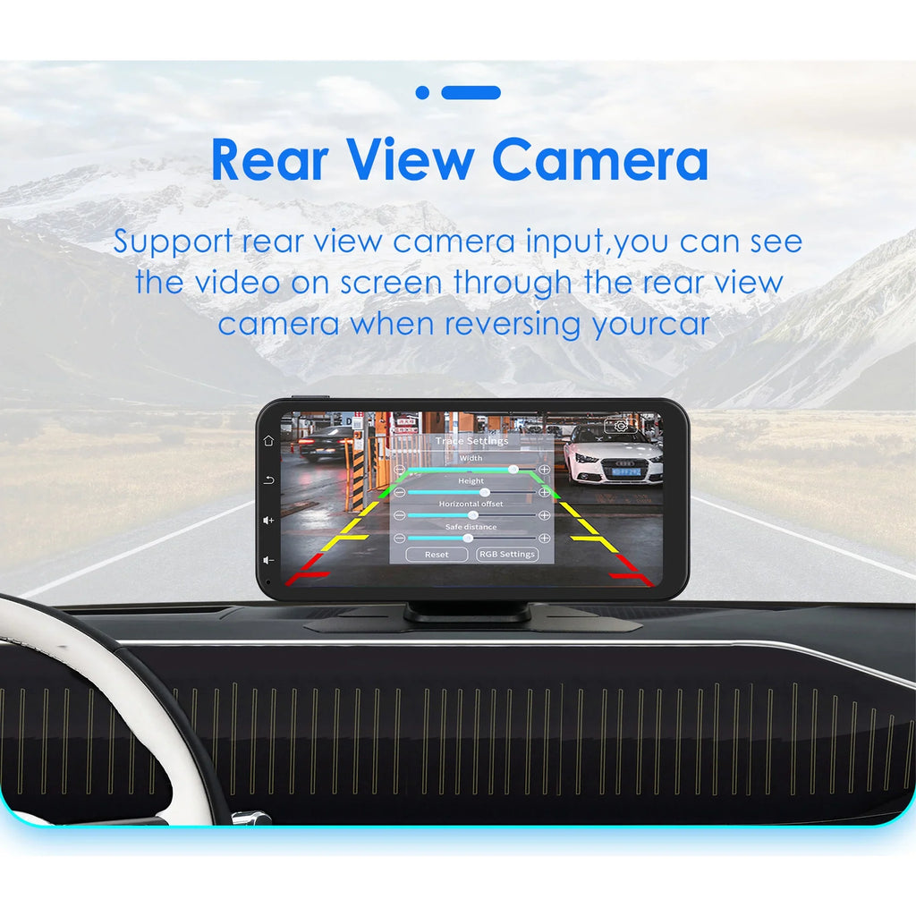 With Stereo 360° Backup 6.25" Adjustable Camera Navigation Audio Receiver Bluetooth Car Carplay Touchscreen Support Ossuret GPS Radio Apple Auto Wireless Android