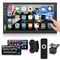 '+ Camera Touch Android/Apple 2Din Screen Double 12LED Player 7" Carplay Radio Stereo Car