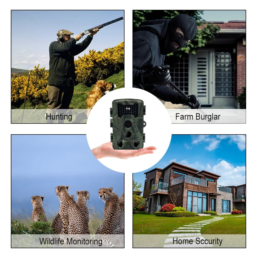 2.0 Inch Night-Visions Night Day Outdoor TFT Hunts 1080P Color 32MP Trail Infrared Camera Use Detection Camera Camera Waterproof IP66 Display Field