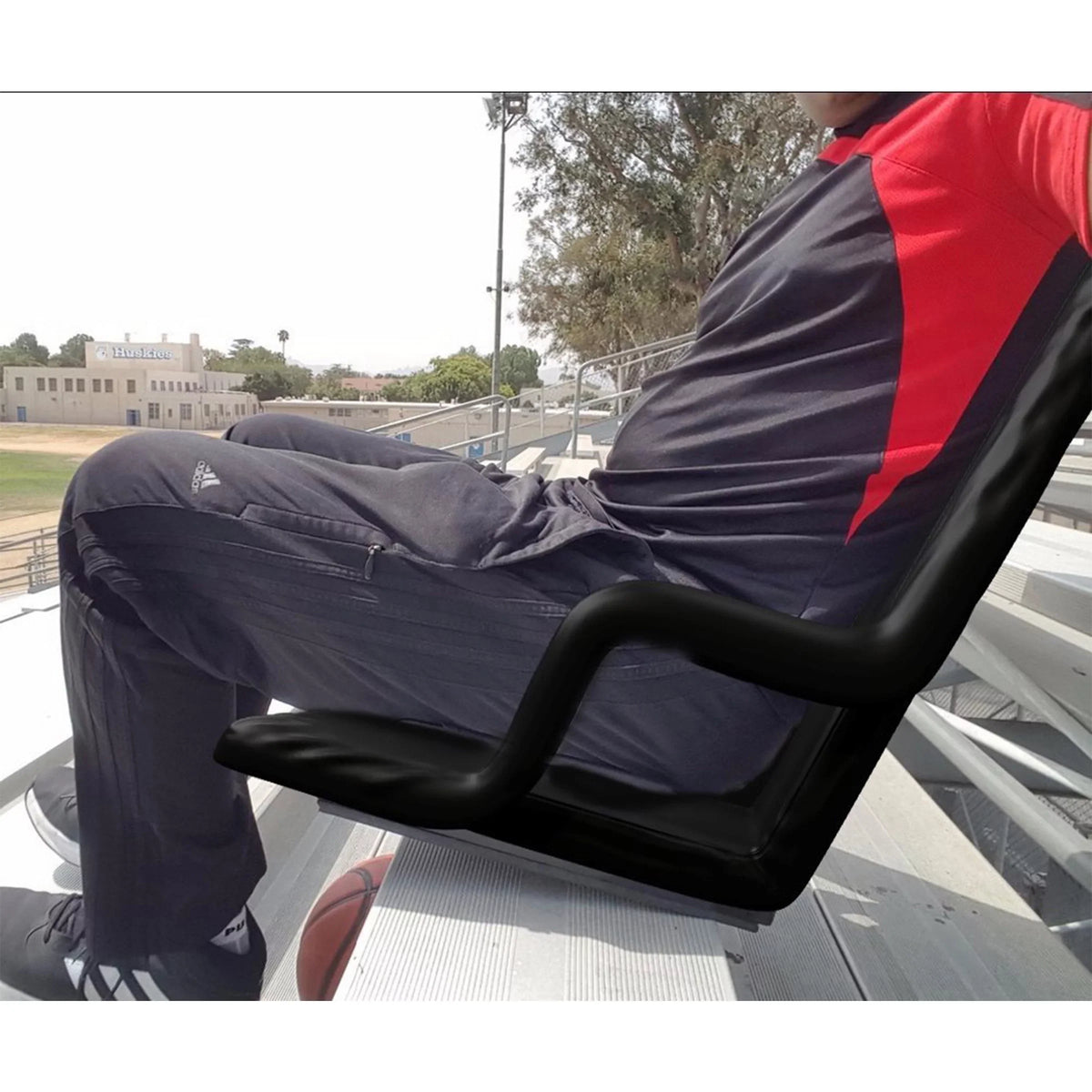 Padded Support, Straps 6 Pack- with Reclining Home-Complete Cushions Carry Portable Chair, Positions 2 By Back Seat and Stadium Bleacher Armrests,