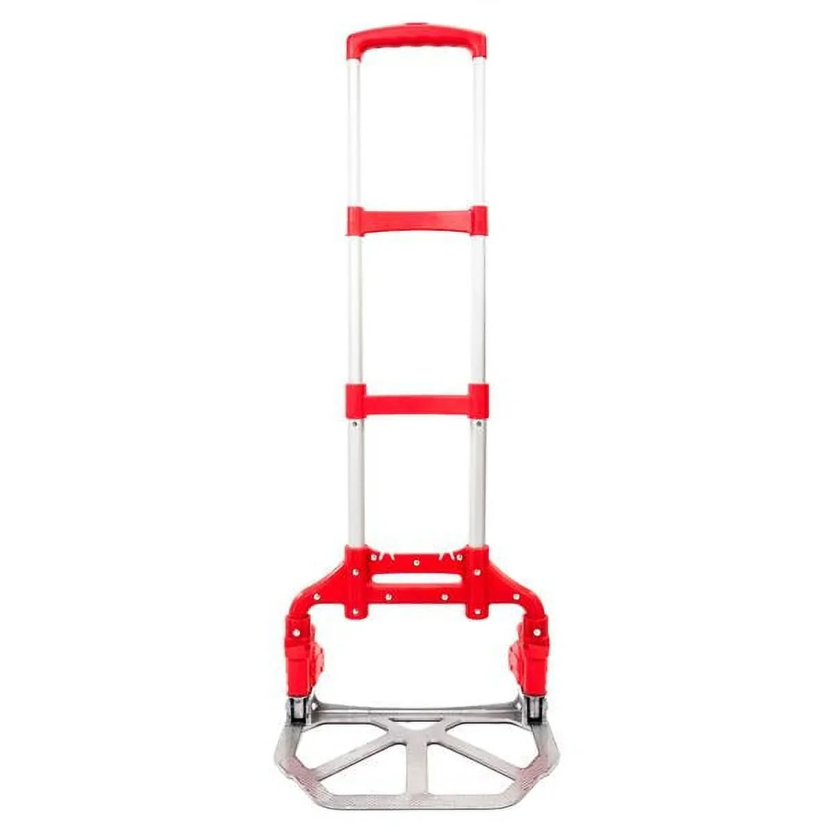 Portable Cart Luggage Collapsible Red Folding Trolley Push Truck Dolly Aluminium Hand
