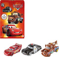 Cars Lightning Cars McQueen 3-Pack Disney & Mater Pixar 3 / Diecast Sheriff,