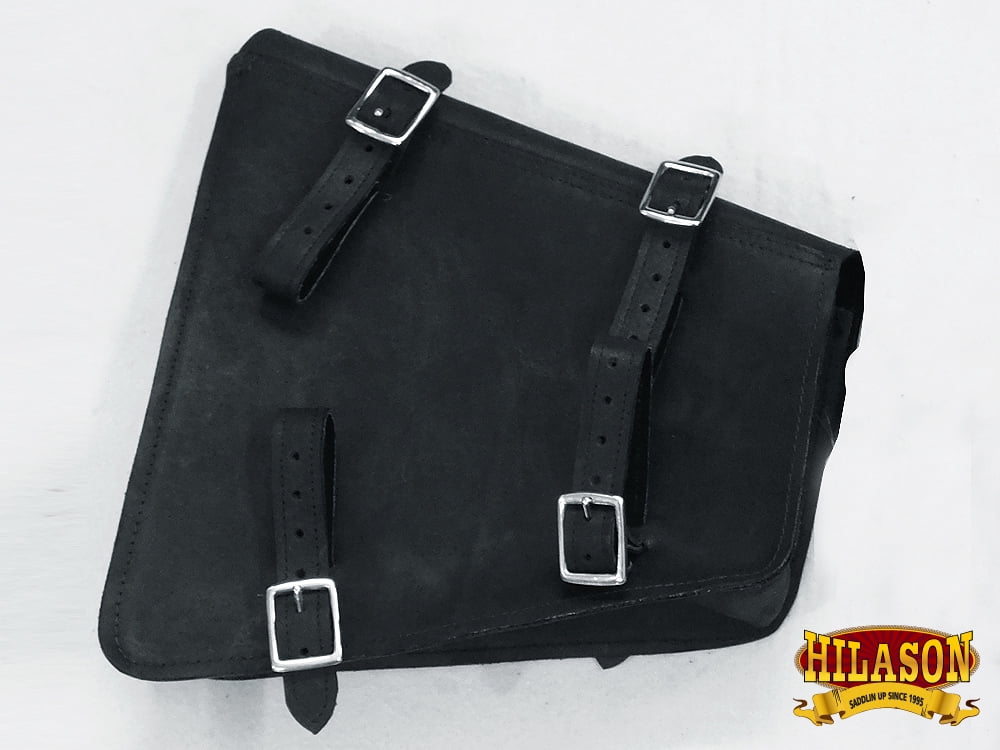 Flap Solo Rigid Left Western Saddle Bike Leather 52HS Bag Side Motorcycle