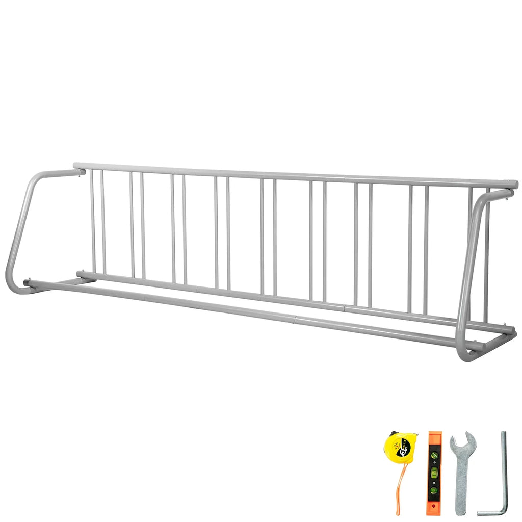 Stand Bike Rack, Rack, Storage Grid Floor All-Steel 111" for Bike BENTISM Length Streets Yards Single-Side Holders Garages 9
