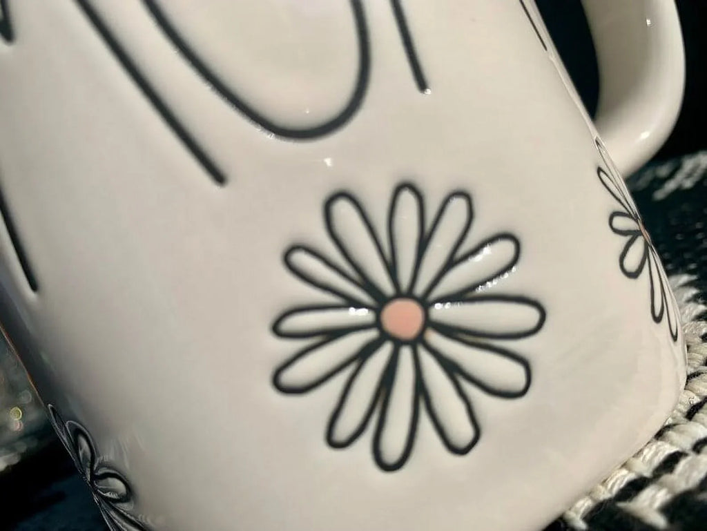dishwasher Ceramic Ivory Dunn 16 get oz Mother's Microwave Black Letters Mug Daisys Rae hot Black safe Day MOM LL in may