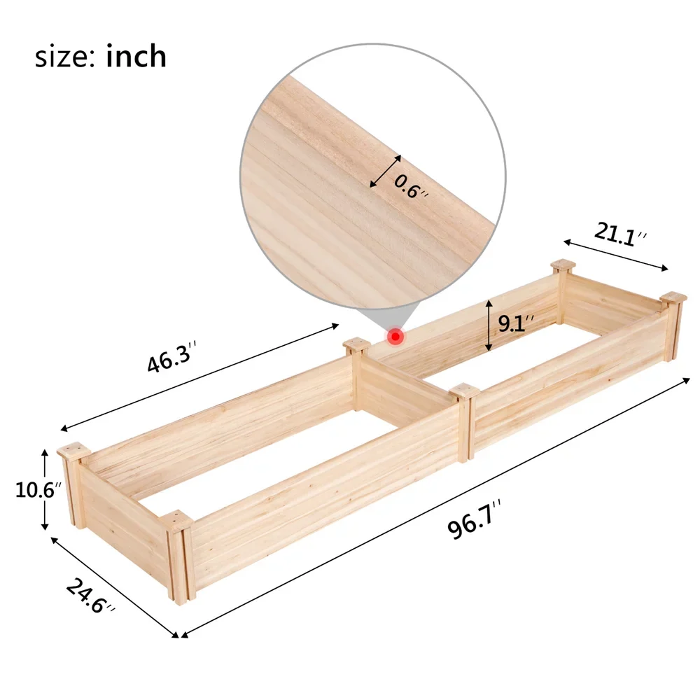 Design Raised Planter Alden Bed Yard for Greenhouse Box Patio Garden Wooden