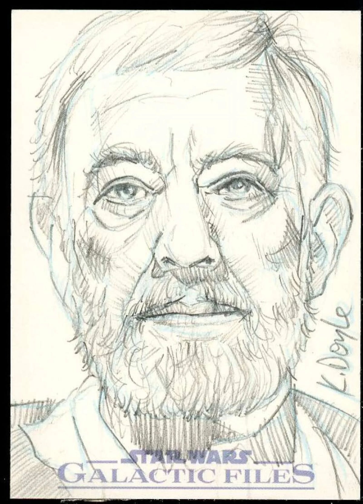 Card Doyle Star Card Files Autograph Wars 2012 Galactic Kevin #1/1 Sketch
