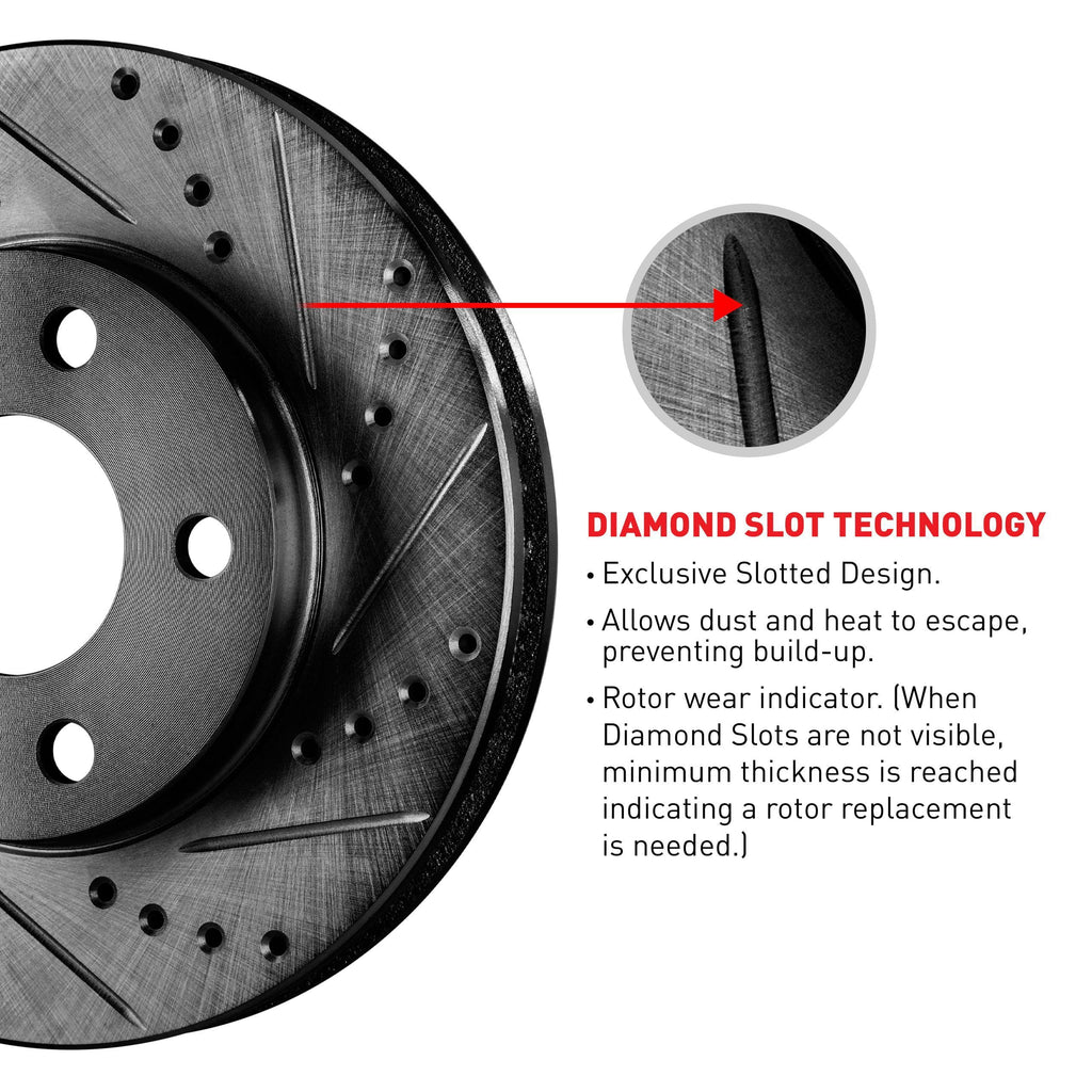 Fits Rotor R1 2013-2018 R1 FOCUS select: FORD Concepts FORD FOCUS, Brake 2012 Concepts Black SE 54245 Whpn2 D/S