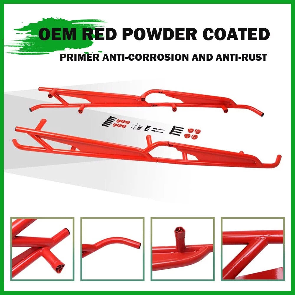 '- for X3 Seater Sliders RED Rock Bars Can-Am Max Maverick ELITEWILL Nerf 2017-2021 4
