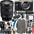 Full Sony Sony Camera 24-105mm FE Case with Silver Backpack a7C Body Bundle F4 Zoom SEL24105G Lens Software and with , G Photography Accessories ILCE7C/S Frame Gear Deco Mirrorless OSS
