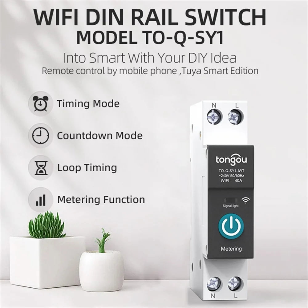 Switch Function Remotely Home Wireless Home Smart Can Breaker Control Metering Wifi Switch Circuit With Smart