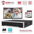 Anpviz Video Embedded Network for Recording, NVR, PoE Play HDMI/VGA 64CH Recorder & 4K Plug Output Simultaneous 12MP Video 24/7