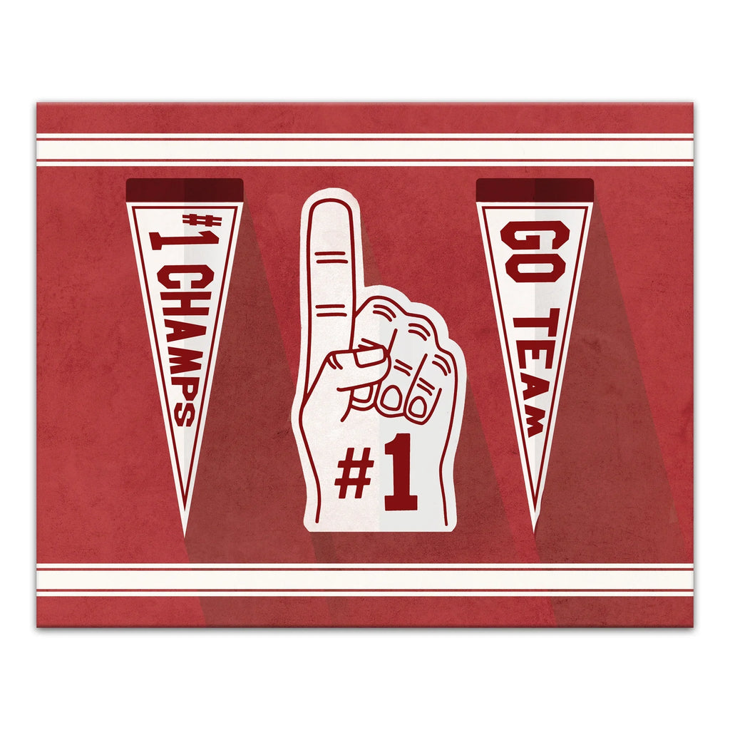 One Wall Art 16x20 Canvas Creative Fan Number Products