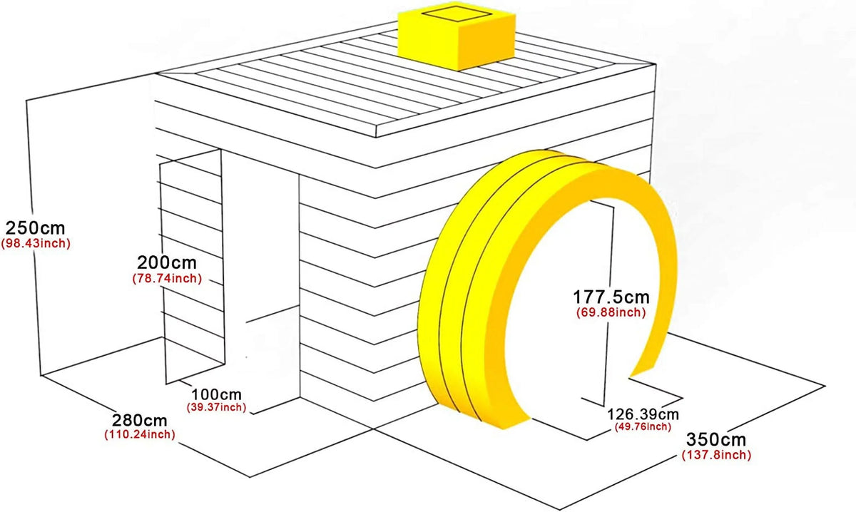 Booth Exhibition Photo Blower, Enclosure Tent Shaped Event, Photo Inflatable Show, Wedding, Camera for with Cube Miumaoev Booth 3.52.82.5M Backdrop Inflatable