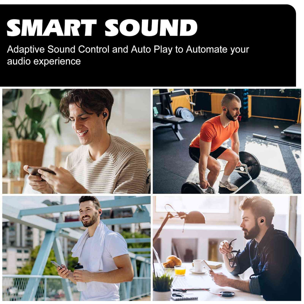 UrbanX P11 Lenovo Water Bluetooth Earbuds Boost 5.2 Black, Plus Compatible with Bass Charging Balanced, True Dual Case, Wireless Connect, Bluetooth Resistance, Connection, Tab + IPX5