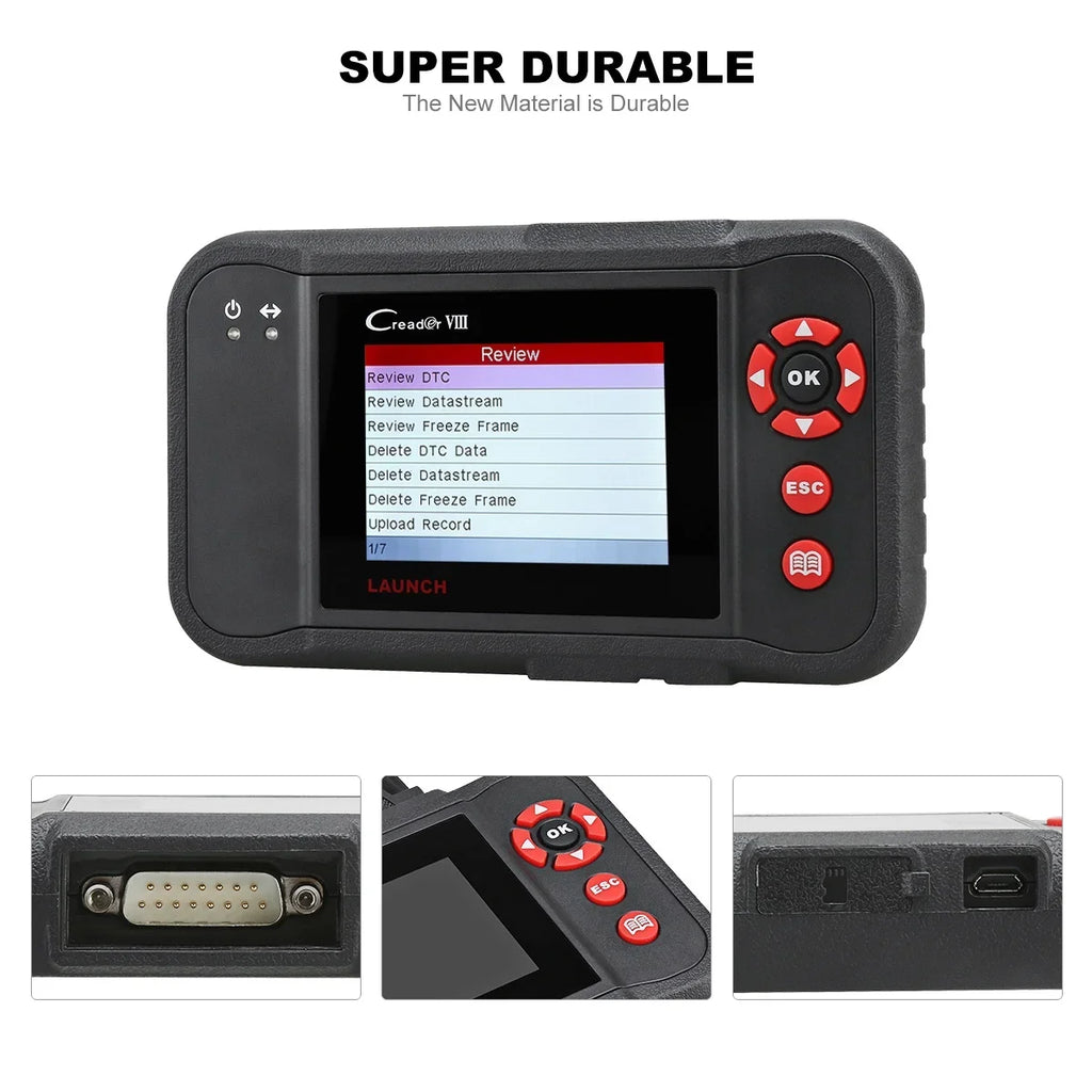 Diagnostic Reader EOBD (CRP123) Launch Car Testing Code VII+ Engine/Transmission/ABS/Airbag X431 Creader Scanner OBD2