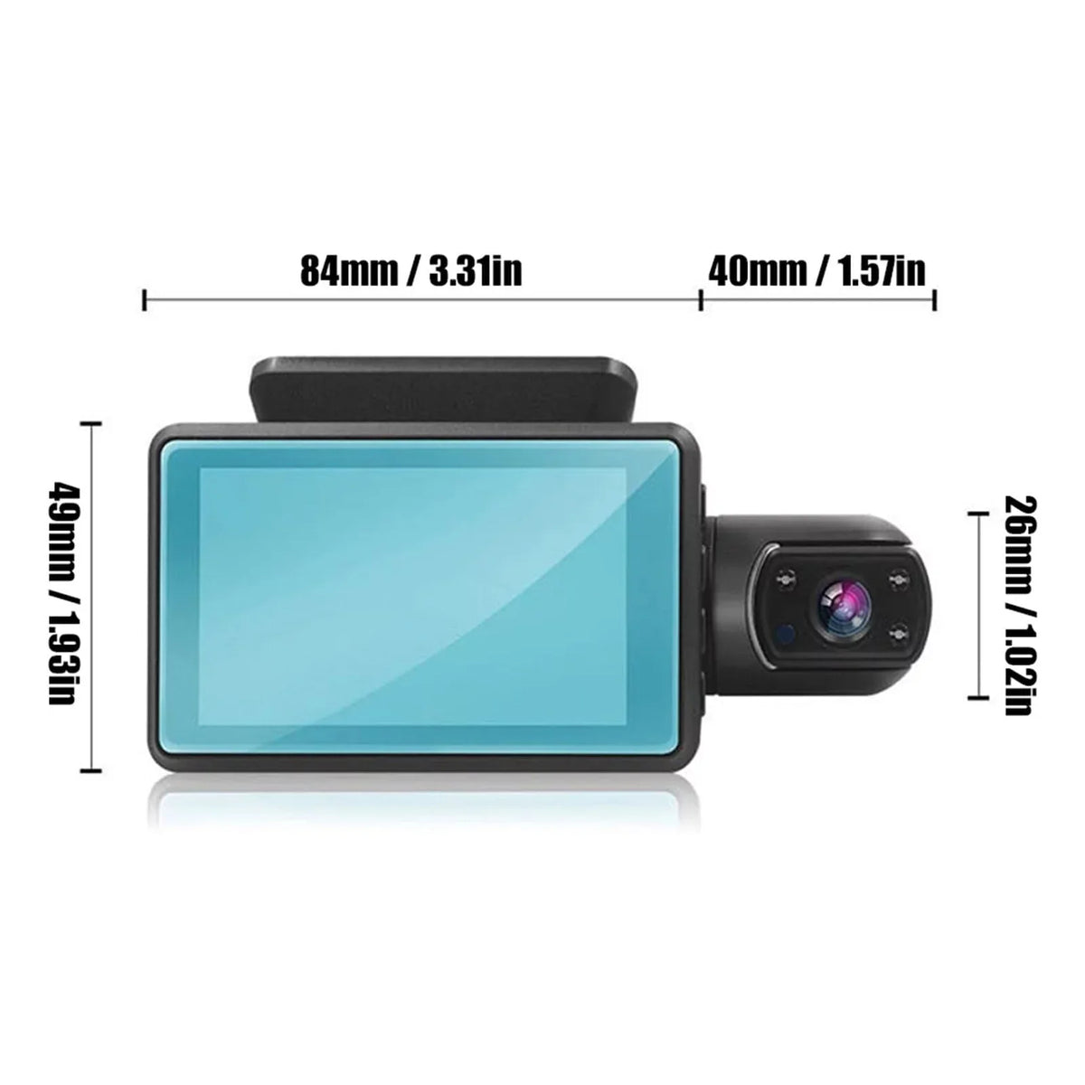 Lens, Inside and G-Sensor Front Dual Vision Angel Driving Card, W/32GB HD Car Car Cam Parking DVR Dash Recorder Dash Loop TF Camera for Cam Recording Car, 1080P Night Wide Dual