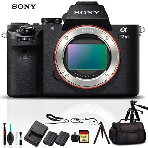Plus Reader Additional Mirrorless ILCE7M2/B II Tripod, Sony Card Battery, Essential Soft With a7 , 64GB Bag, Memory Camera Card, Alpha Accessories