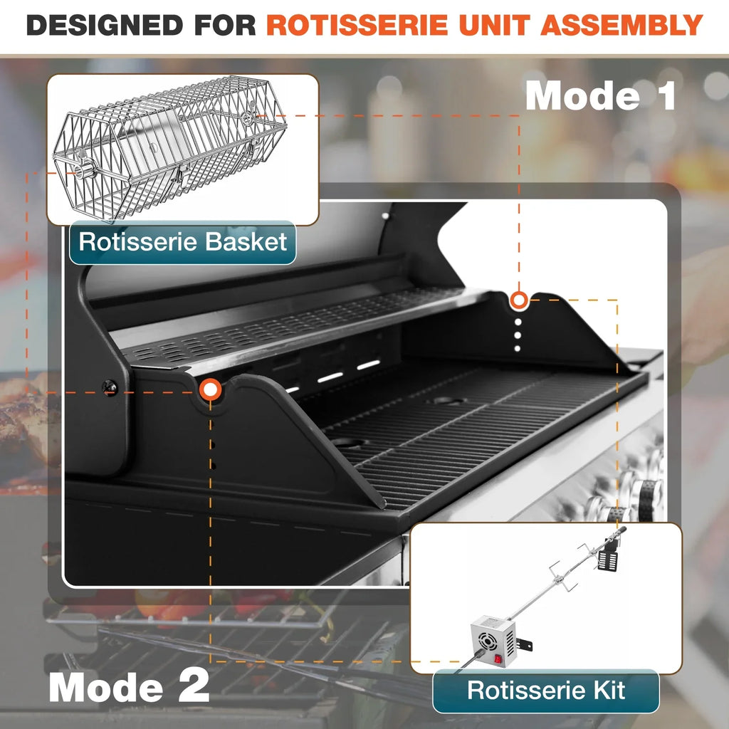 Burner with Burner Grill Side Summit Steel Gas 6 Grill Propane Living Stainless BBQ