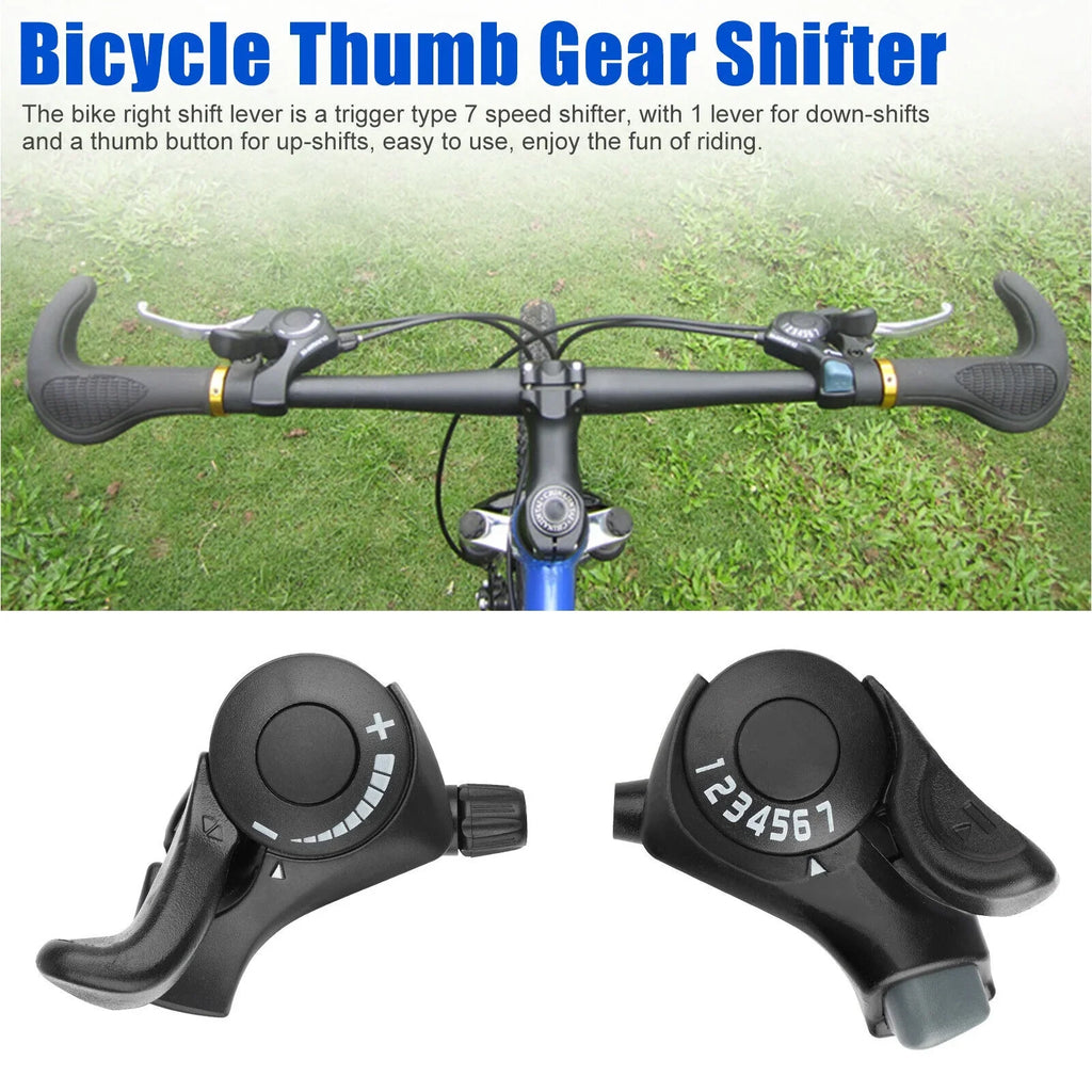2Pcs Speed Shifter Mountain 3 Levers Shift x7 Bikes Set Brake Bicycle Gear Thumb