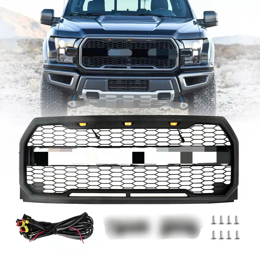 Bumper for Black 2009-2014 Ford Front Style Grille F150 Raptor Grill F-150 Hood