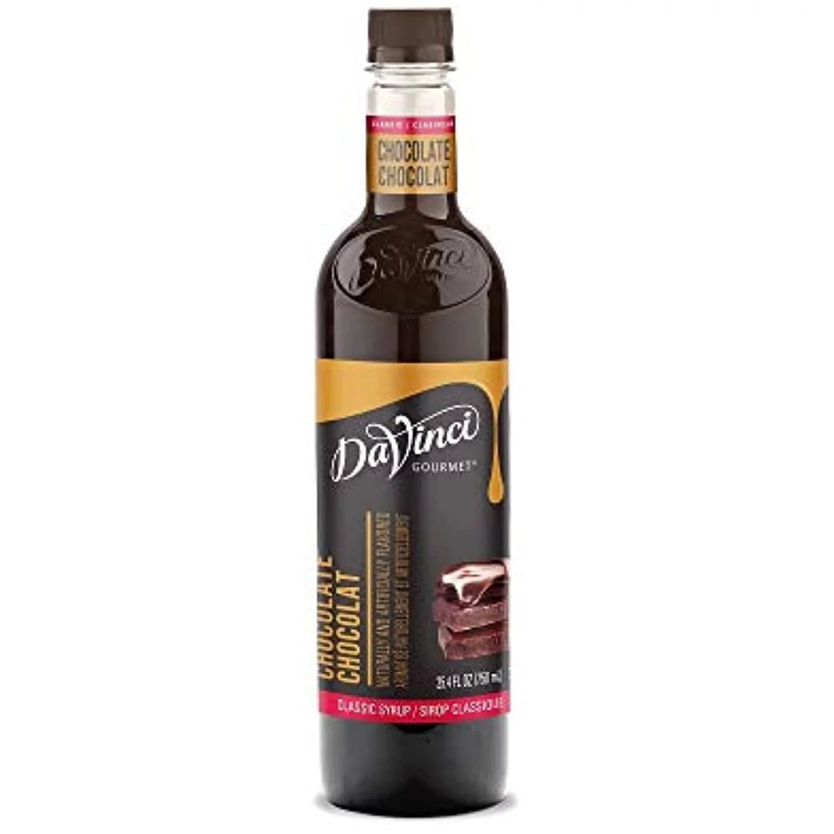 Bottle Flavor Chocolate Classic Gourmet Syrup - Davinci 13306 Plastic Davinci 750Ml