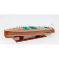 Painted 9 C1928 HomeRoots Boat Wood Hand Decorative Cockpit Brown Triple Chris in. Craft