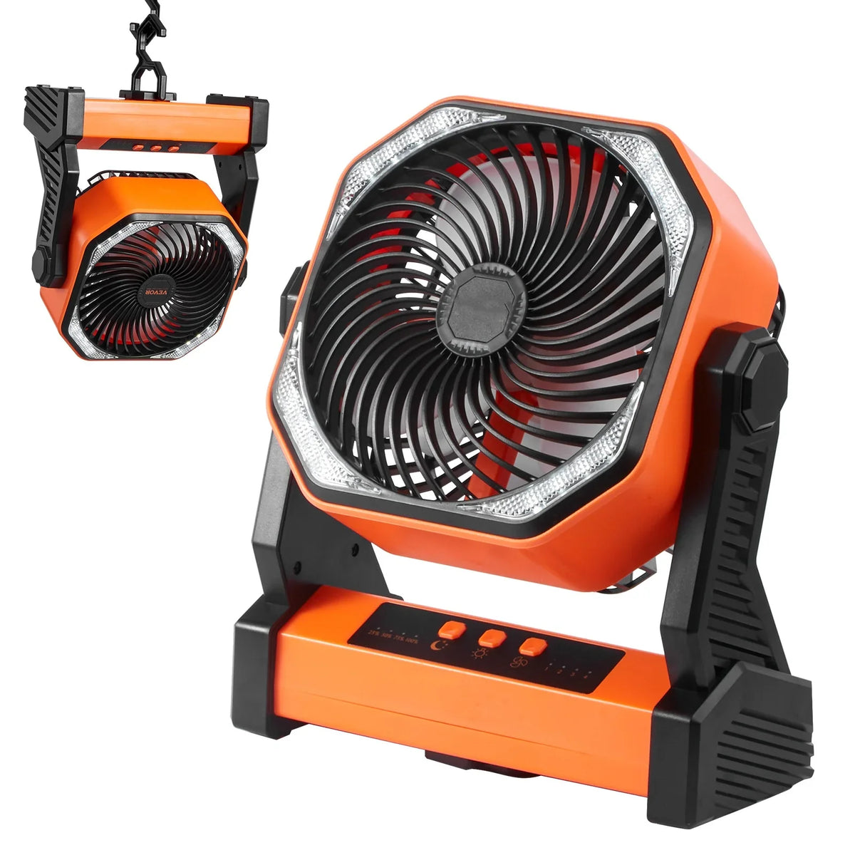 inch 4 LED 8 Portable SKYSHALO with Rechargeable Adjustable Fan Lantern Speeds