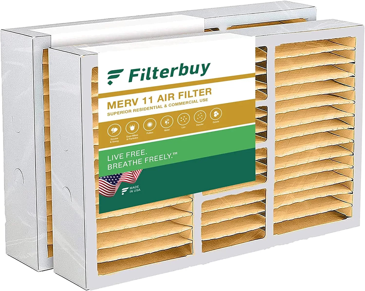 Trane Pleated Filters HVAC Furnace Perfect (2-Pack) for 11 Air AC MERV Filterbuy 17.5x27x5 Fit