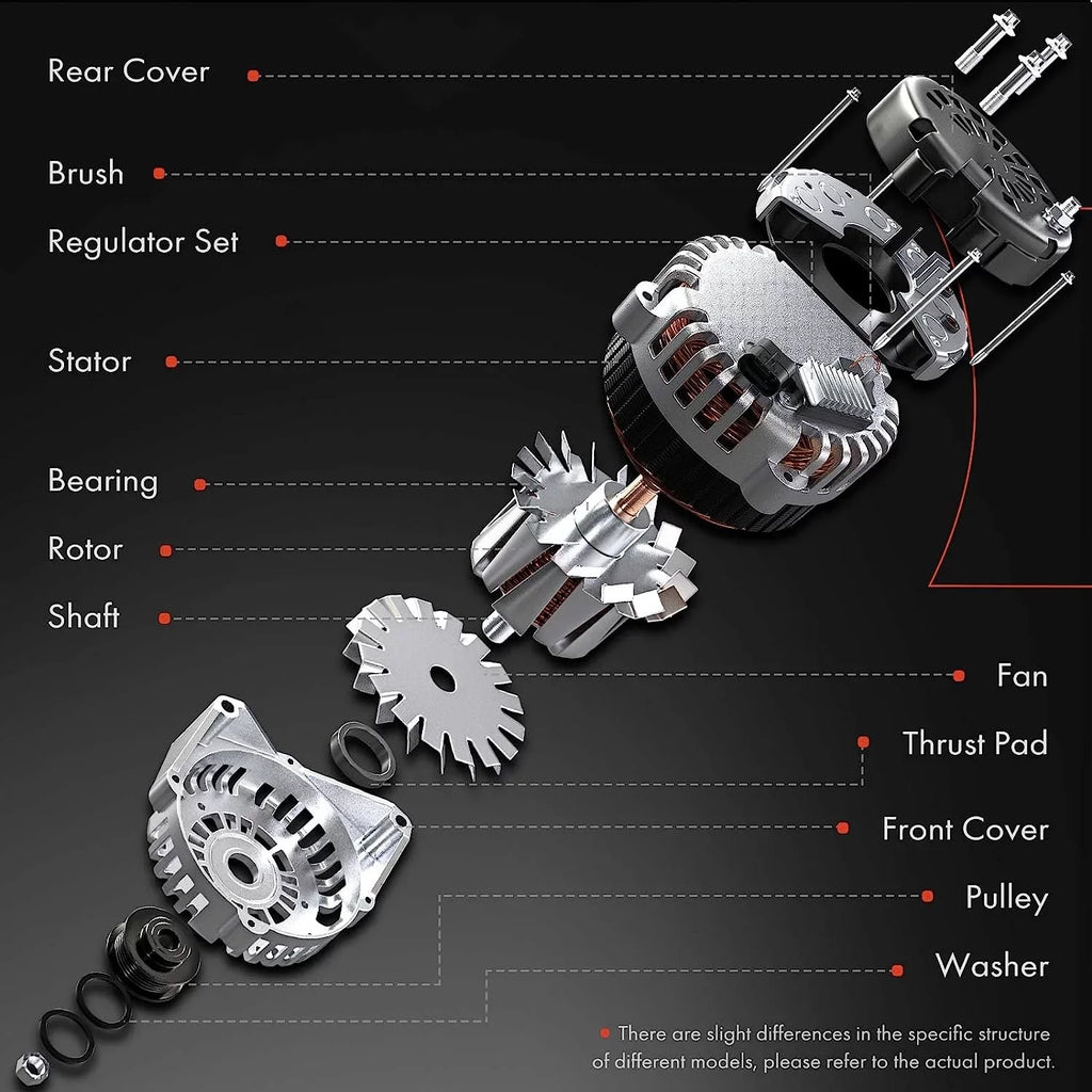 with CW & Acura 3.5L, Compatible 90Amp 12Volt 6-Groove A-Premium Pulley 1999, 2000-2002 Clutch Isuzu Trooper V6 Alternator SLX