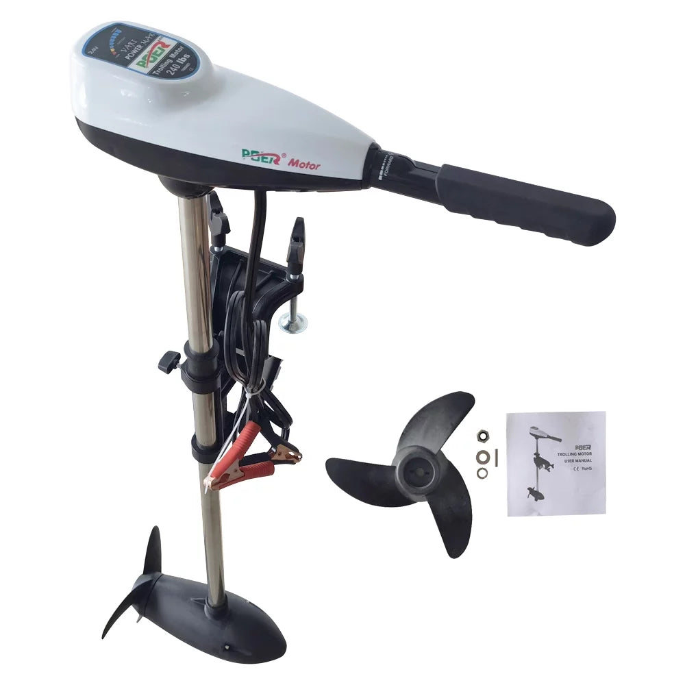 Outboard Motor Electric Outboard 24V Thrust Trolling Motor 240lbs Saltwater PreAsion Electric Engine