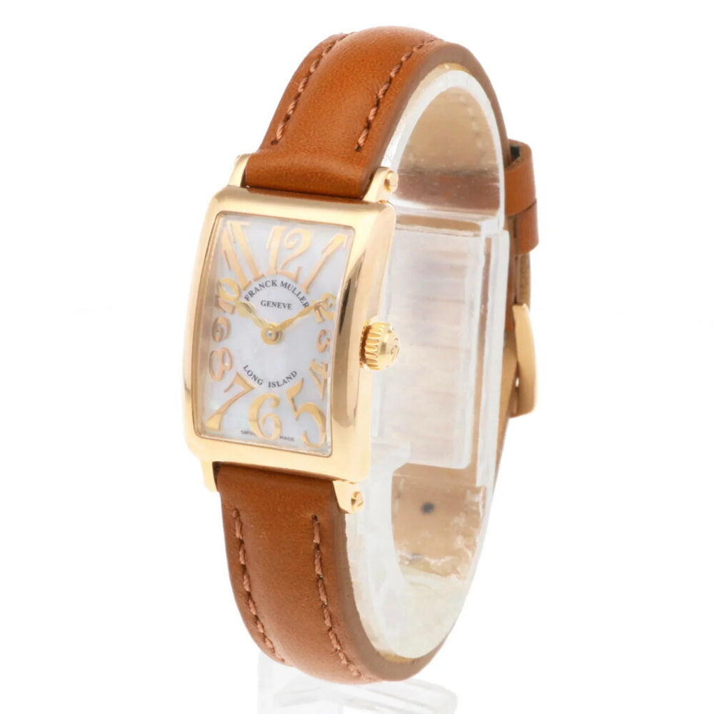K18PG MOP2 Watch (Good) Muller Island Ladies Long 802 Pre-Owned MULLER FRANCK Franck